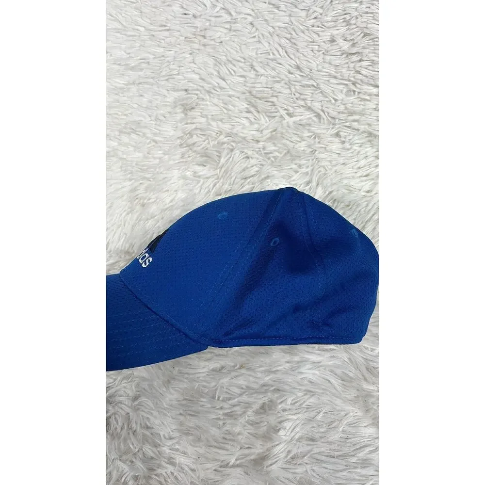 Adidas Hat Cap Fitted Mens XL Blue Aeroready Flex Athletic Golf Mesh Embroidered